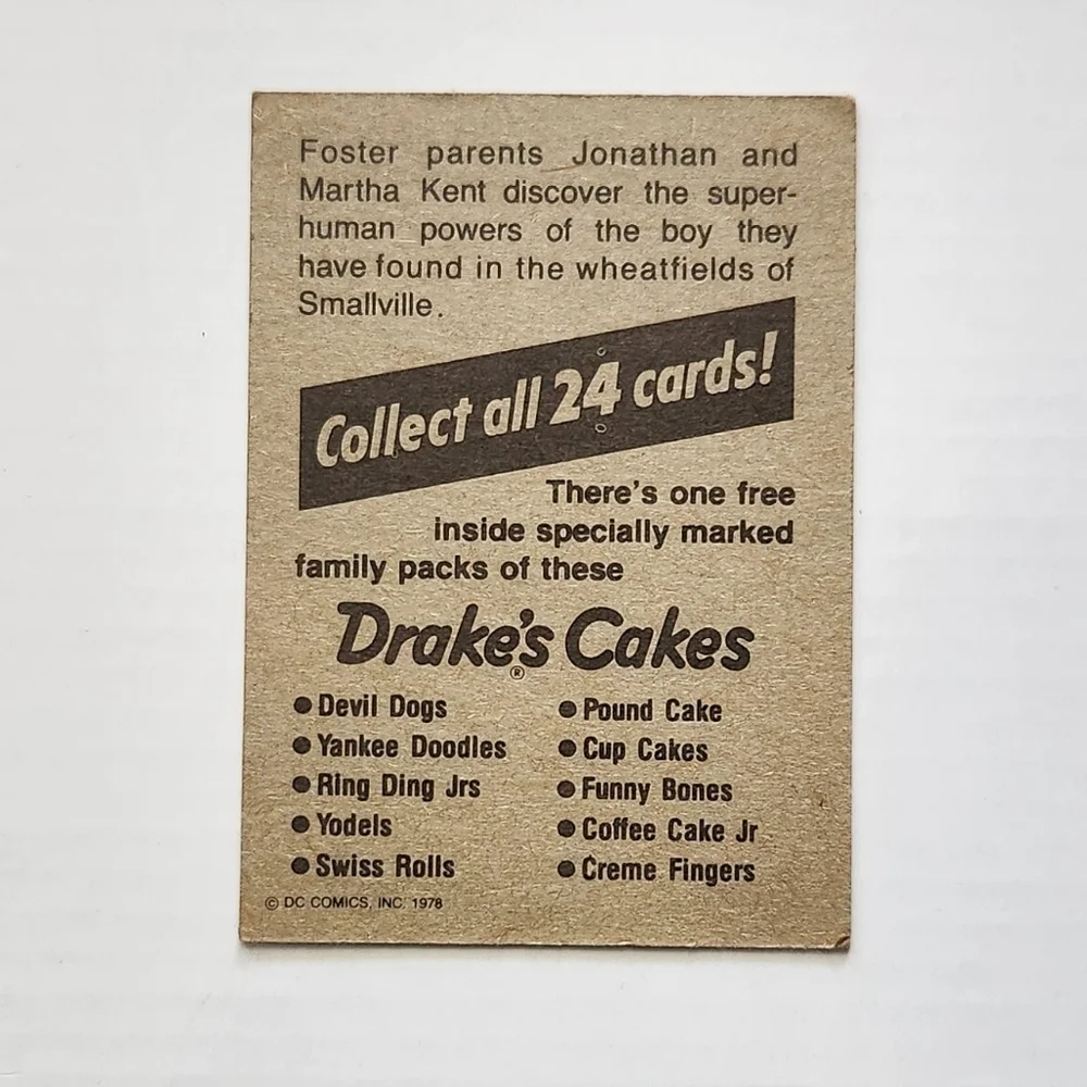 Vintage 1978 Drake’s Cakes Superman: The Movie Trading Card - Scene #18